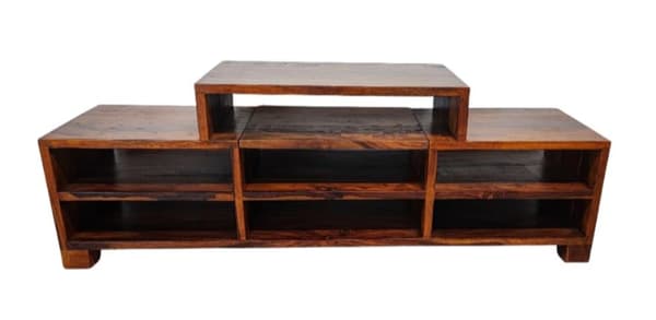 TV bench in hand-carved shisham wood gives the TV a perfect height