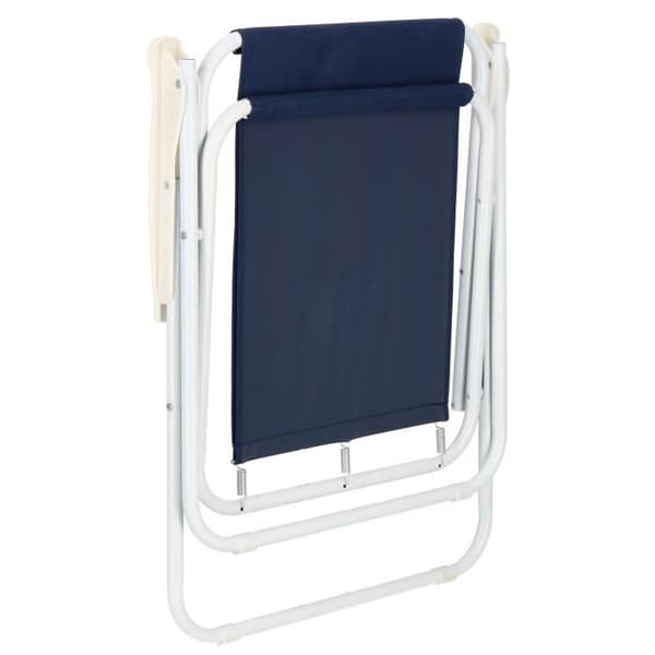 SPRINGOS hopfällbar strandcampingstol - mörkblå - Pulverlackerat stål - Polyester - 52x59x80 cm