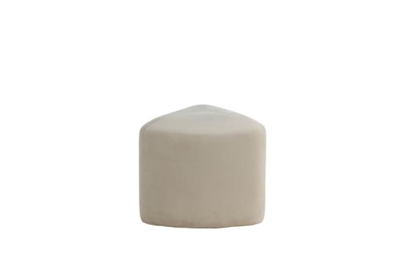 Peg puff, fotskammel Ø46cm velour hvit.