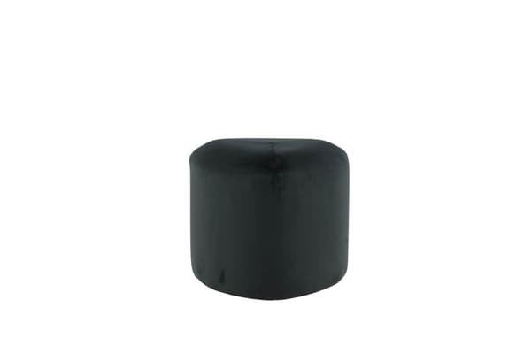 Peg puf, fodskammel Ø46cm velour sort.
