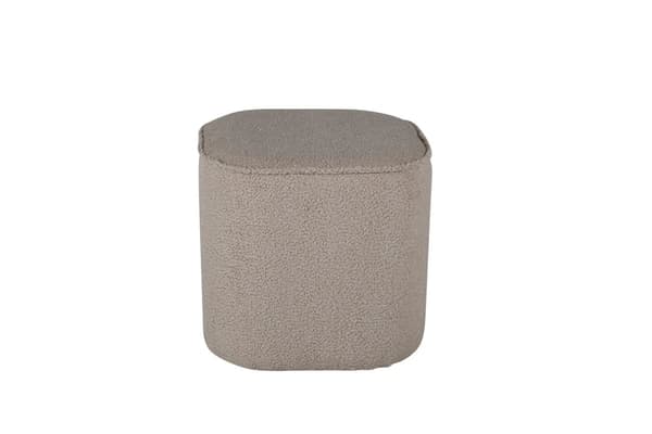 Piff puff, fotpall Ø44cm teddytyg beige.