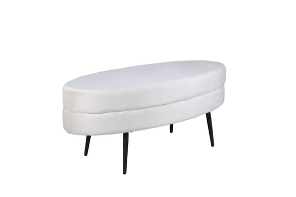 Otto puff, fotpall velour offwhite.