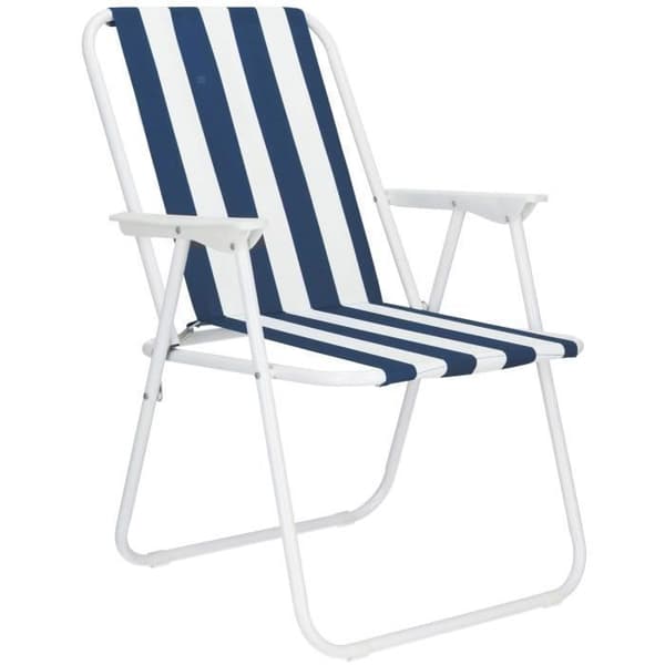 SPRINGOS® Fällbar strandcampingstol 52x59x80 cm - mörkblå