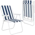 Miniatyrbild 1 av 4: SPRINGOS® Fällbar strandcampingstol 52x59x80 cm - mörkblå