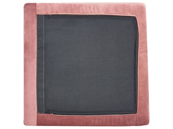 Modul 1-sits Rosa Sammet Soffa Metallben Silver Glamour Stil