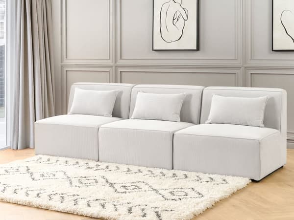 1-Sitsig Modul Off-White Manchester Jumbo Cord Soffmodul Modern Enkelsits Vardagsrum