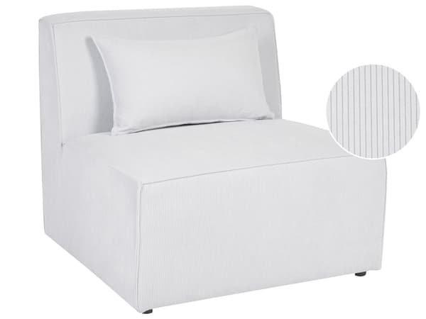 1-Sitsig Modul Off-White Manchester Jumbo Cord Soffmodul Modern Enkelsits Vardagsrum
