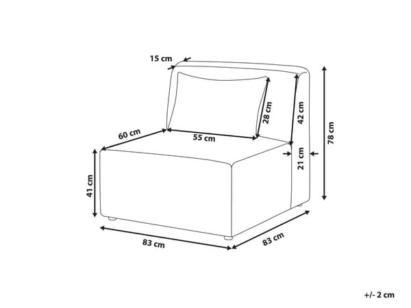 1-sits Sektion Beige Manchester Jumbo Cord Soffa Modul Modern Enkelsits