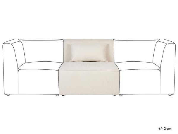 1-sits Sektion Beige Manchester Jumbo Cord Soffa Modul Modern Enkelsits