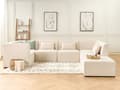 Miniatyrbild 7 av 11: Hörnsektion Beige Manchester 1-sits Jumbo Cord Soffa Modul Modern Enkelsits