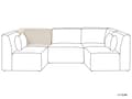 Miniatyrbild 11 av 11: Hörnsektion Beige Manchester 1-sits Jumbo Cord Soffa Modul Modern Enkelsits