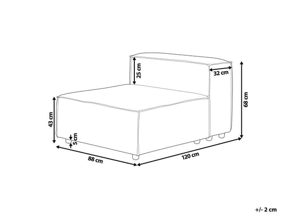 1-sitsig Mittmodul Beige Stoppad Stol i Linne Modul Vardagsrum Modern Design
