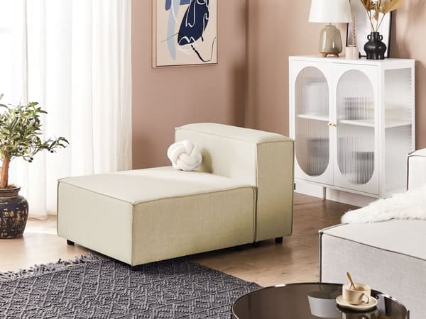 1-sitsig Mittmodul Beige Stoppad Stol i Linne Modul Vardagsrum Modern Design