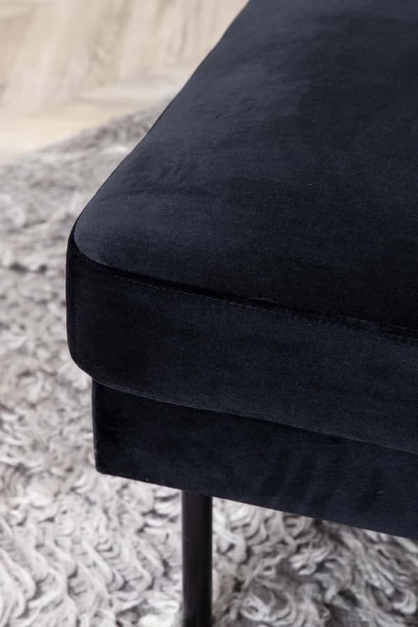 Zoom puf velour sort.