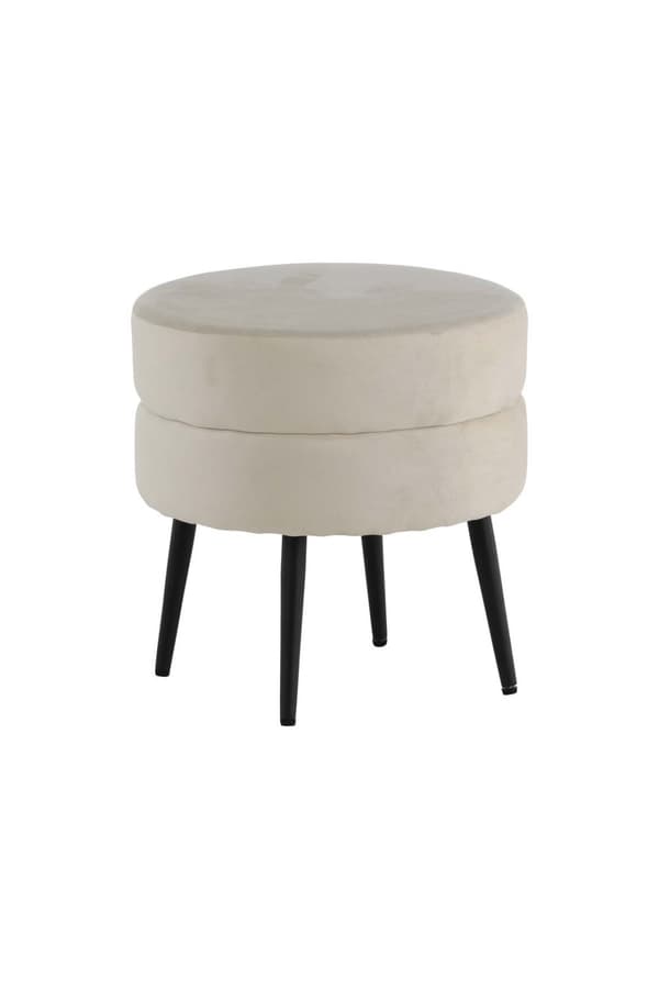 Pot puf Ø40cm velour beige.