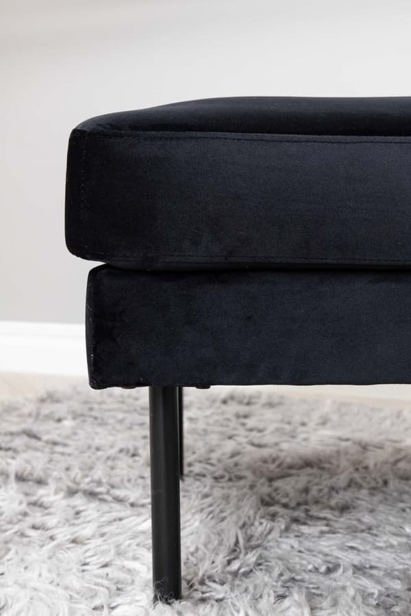 Zoom puff velour svart.