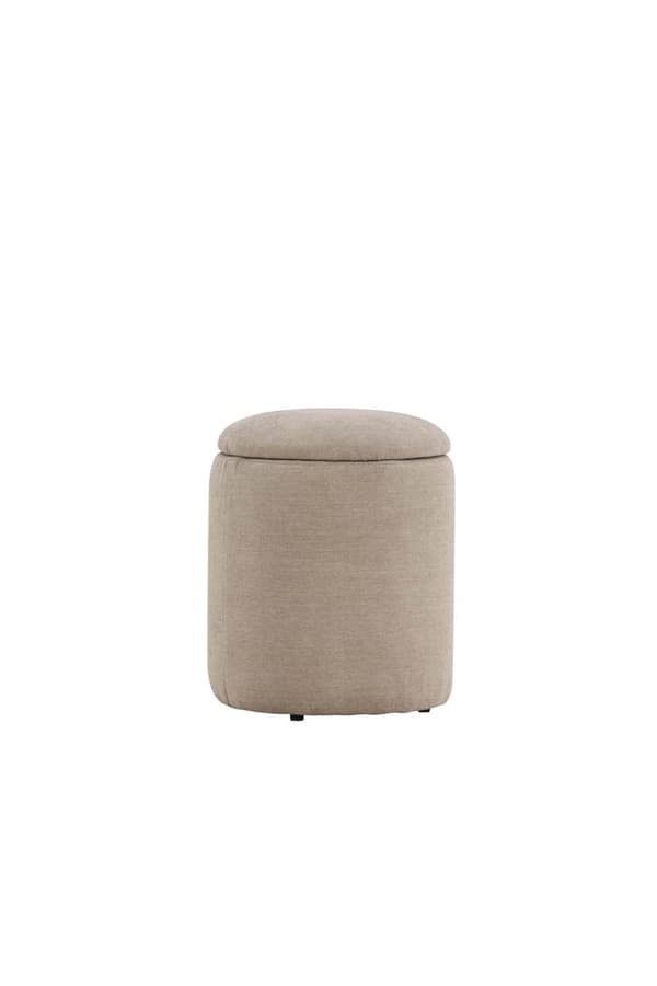 Limpen puff Ø32cm beige.