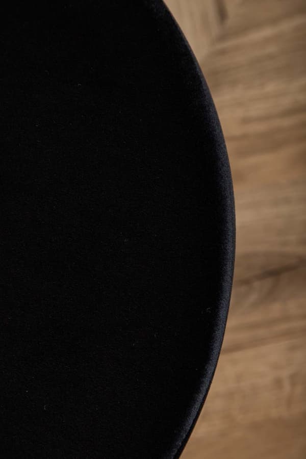 Pot puff Ø40cm velour svart.