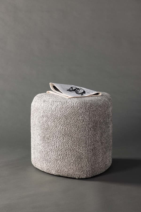 Peg puff Ø46cm grå.