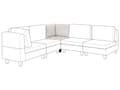 Miniatyrbild 4 av 7: Hörnsektion 1-sits Ljusbeige Polyestertyg Klädd Fåtölj med Dyna Modul Del av Modulsoffa Modern Design Vardagsrum