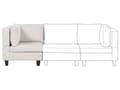 Miniatyrbild 2 av 7: Hörnsektion 1-sits Ljusbeige Polyestertyg Klädd Fåtölj med Dyna Modul Del av Modulsoffa Modern Design Vardagsrum