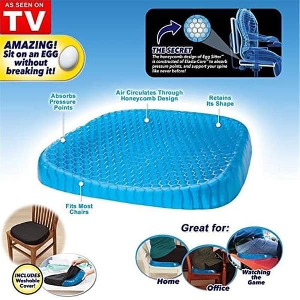 Egg Sitter Sittdyna Ortopedisk Gel Sittdyna Andas Honeycomb Memory Foam Komfortkudde