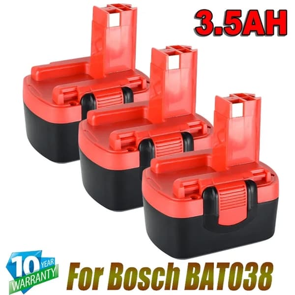 Bosch 144v batteri, 3500mAh kapacitet, Kompatibel med GSR 144 V, 3 Picec