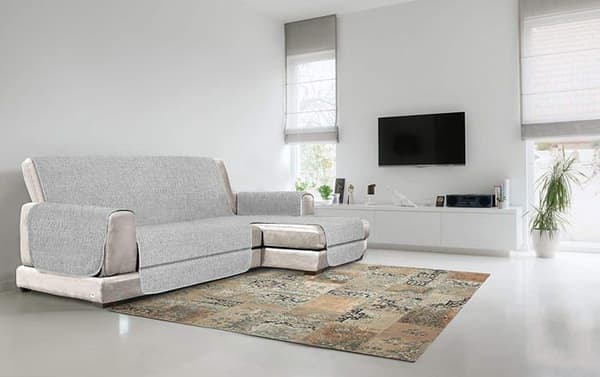 Comfort - CDDX- COMFORT PENISOLA- GRIGIO -190 - Italienskt Sängkläder Halkskyddat sofföverdrag med schäslong Grå 190 cm