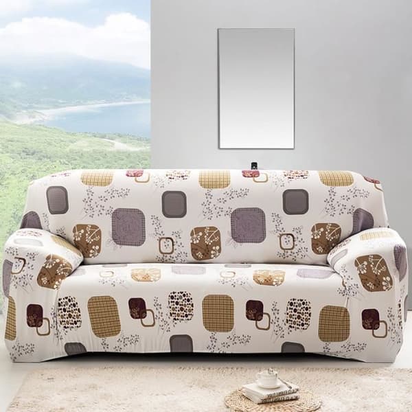 Modern sofföverdrag i elastiskt tyg för 3-sits soffa modell 2# 190-230 cm