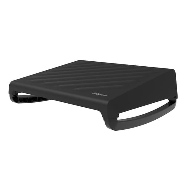 Fellowes Breyta Black ergonomiskt fotstöd med 3 justerbara höjder och svängfunktion.