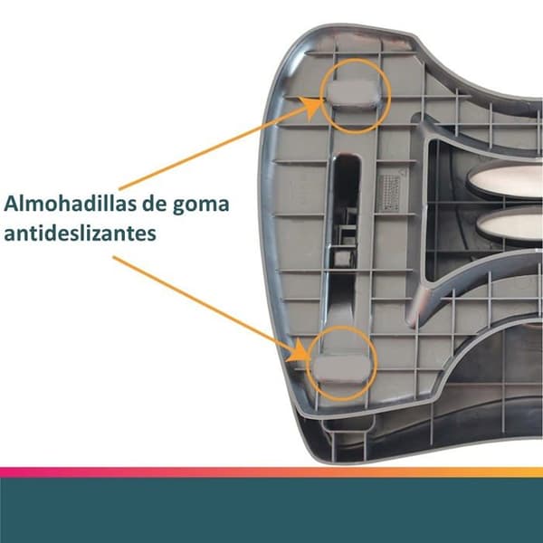 Unilux fotstöd - 400160992 - Nymphea Ergonomiskt kontorsfotstöd, höj- och sänkbart och halkfritt, Grå