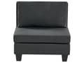 Miniatyrbild 4 av 9: Sittsektion 1-sits Sektion Svart Konstläder med Dyna Modulstycke Modulär Soffa Del Modulsoffa