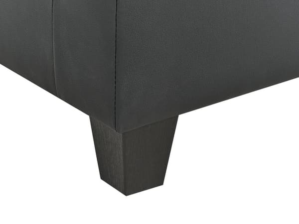 Sittsektion 1-sits Sektion Svart Konstläder med Dyna Modulstycke Modulär Soffa Del Modulsoffa