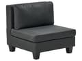 Miniatyrbild 1 av 9: Sittsektion 1-sits Sektion Svart Konstläder med Dyna Modulstycke Modulär Soffa Del Modulsoffa