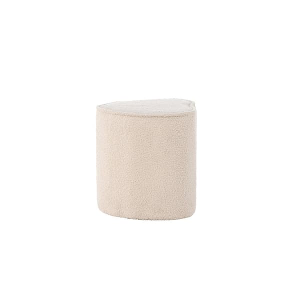 Heart puf teddy til børn beige.