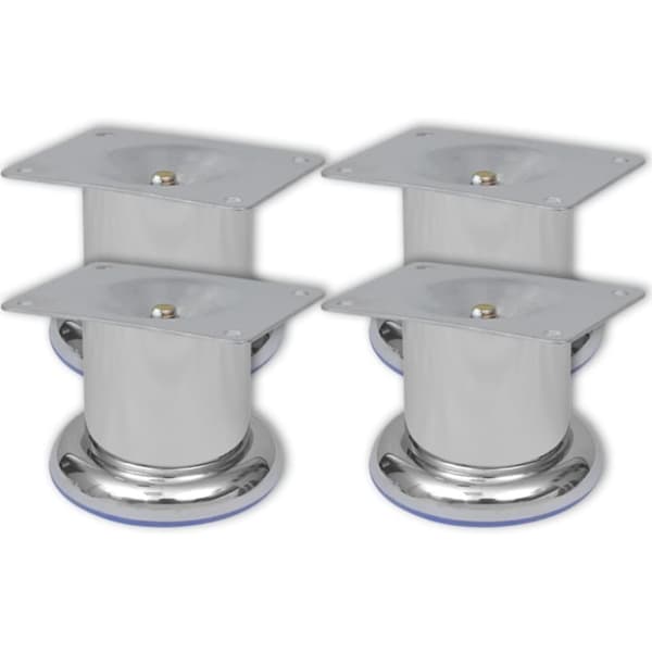 Runda soffben i krom 4 st 60 mm