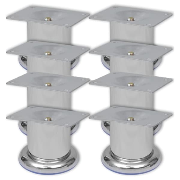 Runda soffben 8 st krom 60 mm