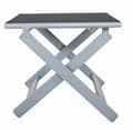 Miniatyrbild 4 av 4: Ambientehome - 50215 - Set med 2 aluminium fotstöd Silver ram set, svart beläggning med grå klädsel