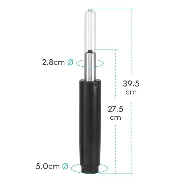 Ersättningscylinder för kontorsstol - WAYTEX - 78159 - Höjdjusterbar - Universal - Svart
