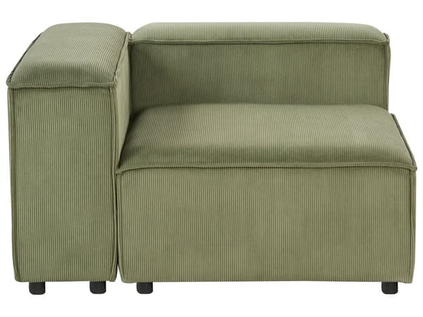 Hörnmodul Höger Hörndel Grön Manchester 1-sits Soffmodul Modern Enkelsits Svarta Ben Vardagsrum
