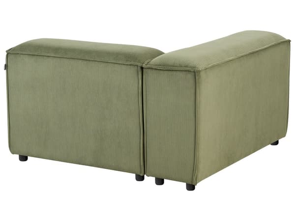 Hörnmodul Höger Hörndel Grön Manchester 1-sits Soffmodul Modern Enkelsits Svarta Ben Vardagsrum