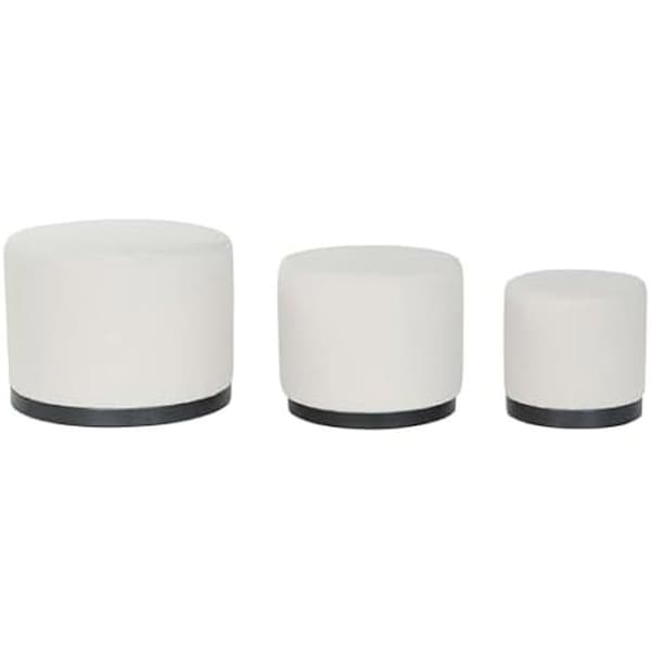 Fotpall - DKD Home Decor - Vit - Modern skandinavisk stil