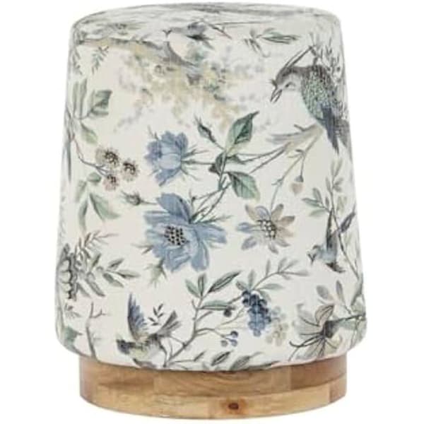 Fotpall - HOME ESPRIT - Flerfärgad - Mangoträ - 40 x 40 x 48 cm - Vardagsrum