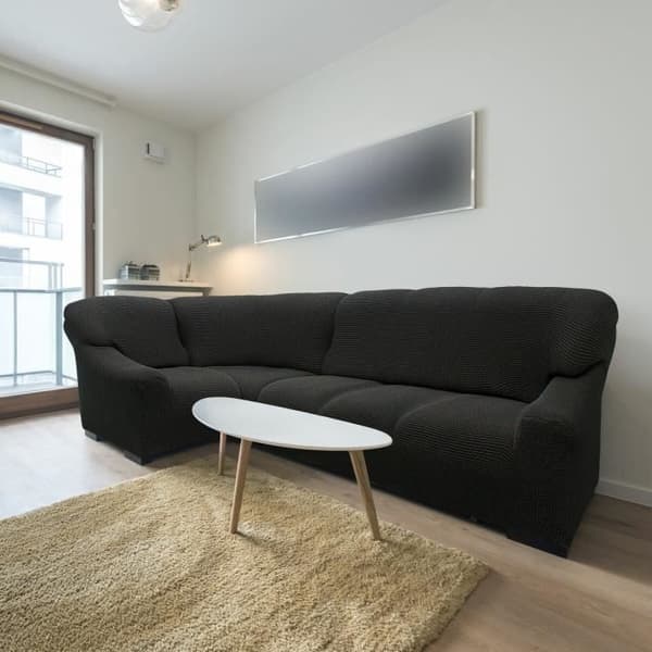 Sofaskins Sofföverdrag - Svart sofföverdrag | Sofföverdrag 340 - 540 cm