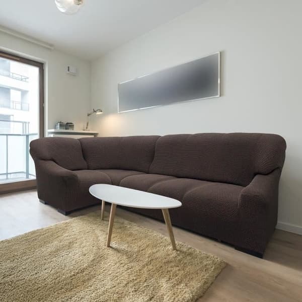 Sofaskins Sofföverdrag - Brunt sofföverdrag | Sofföverdrag 340 - 540 cm