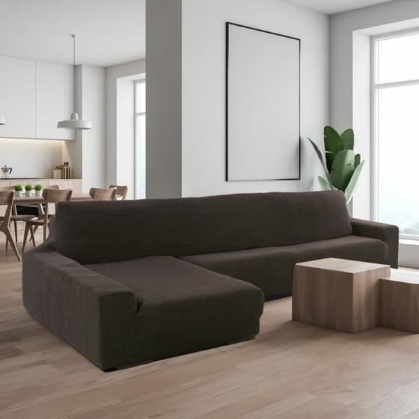 Sofföverdrag - Sofaskins - Niagara - Brun - Utsträckbar - 210-340 cm