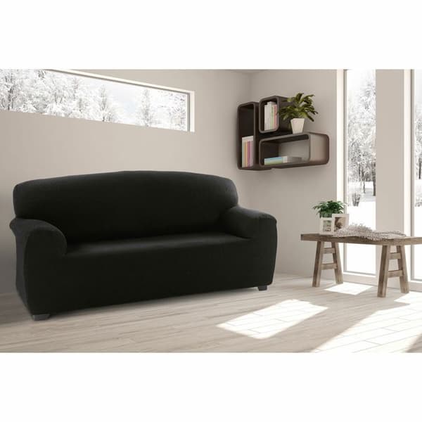 Sofakover Romeo 180 - 220 cm 3-sits sofföverdrag - Svart