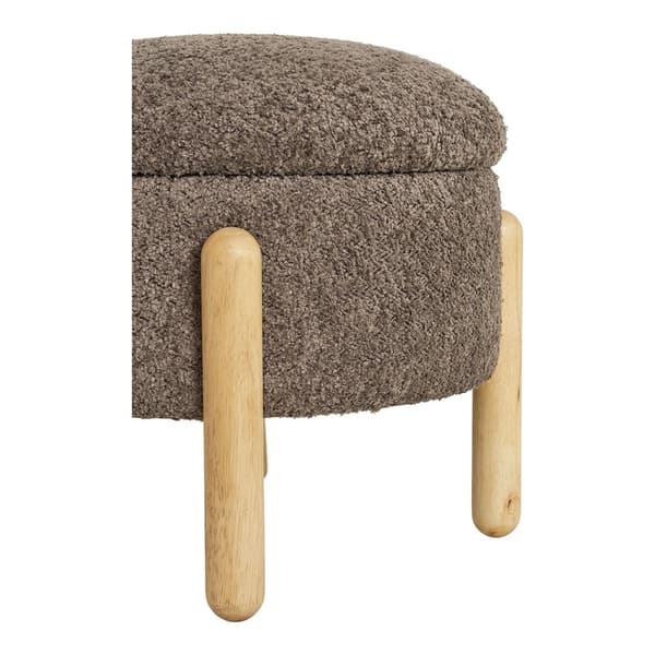 Medas puff Med förvaring brun.
