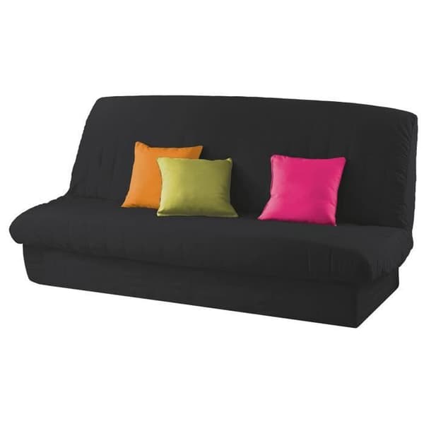 DOUCEUR d’INTERIEUR Essentiel vanlig quiltad bäddsoffa överdrag - Svart