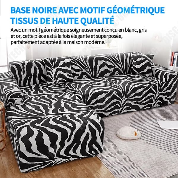 TD Polyester fiber sofföverdrag 3 sits + 2 sits sofföverdrag svart sofföverdrag i stretch L-format hörnsoffa överdrag